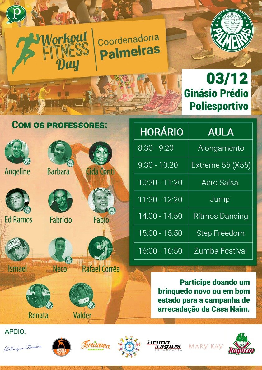 Palmeiras promove evento Fitness para sócios no ginásio; venha se exercitar!