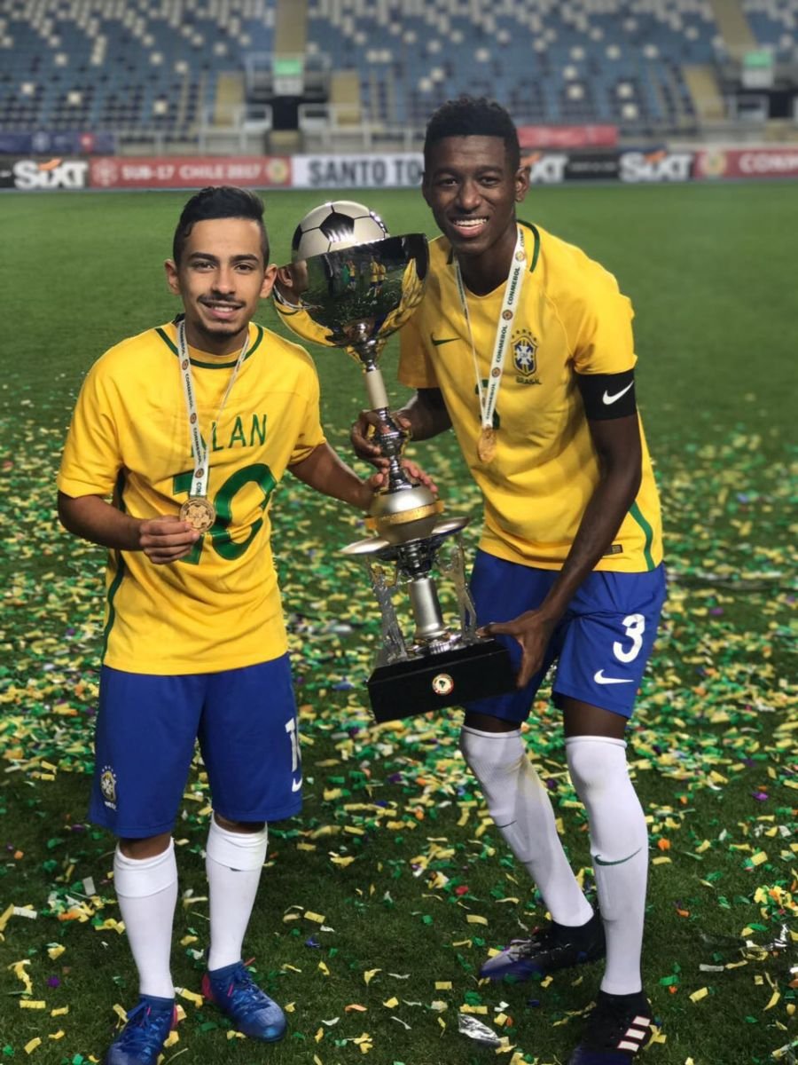 Alan e Vitão brilham e palmeirenses são campeões do Sul-Americano Sub-17 pelo Brasil