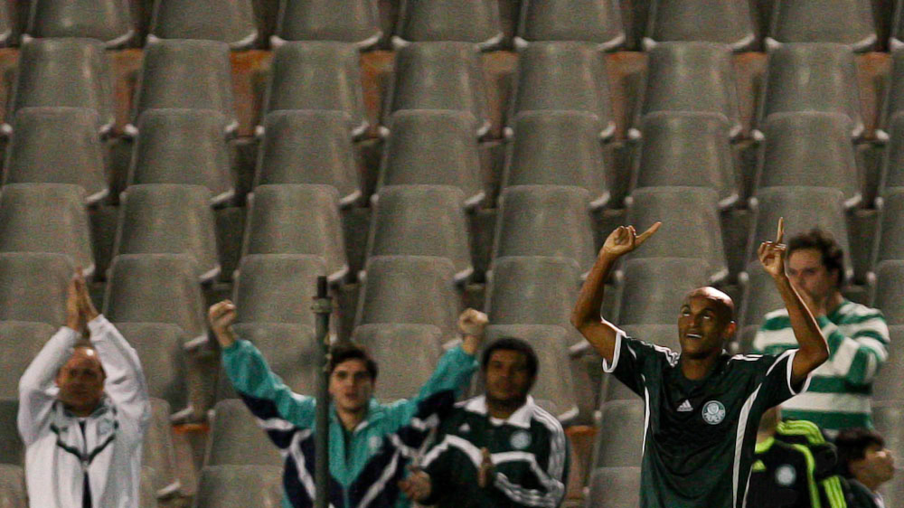 Cesar Greco/Ag. Palmeiras/Divulgação _ Ewerthon marcou duas vezes para o Verdão e levou a torcida ao delírio no Palestra Italia
