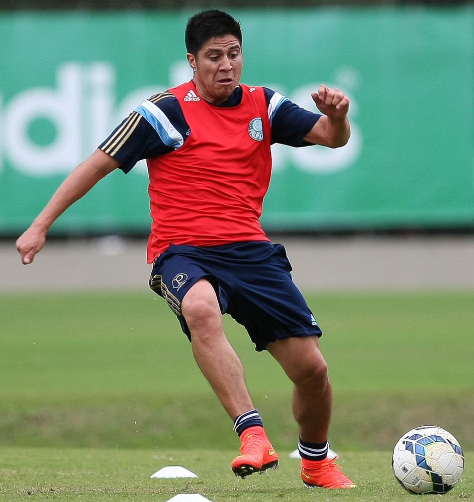 Cesar Grego/Ag. Palmeiras/Divulgação _ O atacante Cristaldo será apresentado nesta quinta (14), após o treino