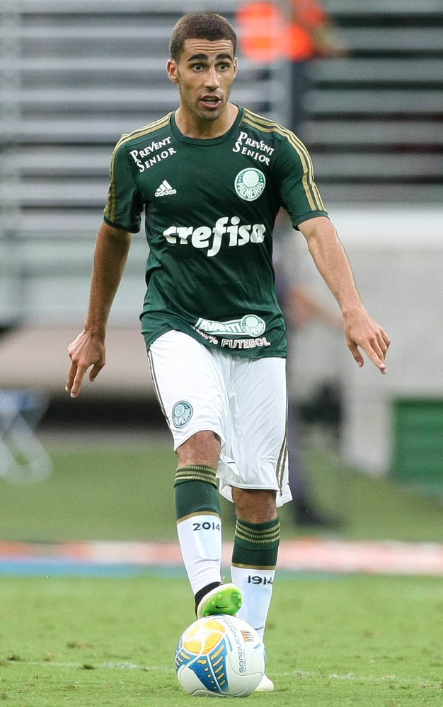 Cesar Greco/Ag. Palmeiras/Divulgação _ O volante Gabriel foi importante na vitória do Verdão sobre o Santos neste domingo (26)