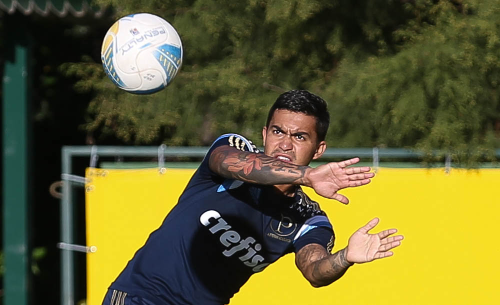Cesar Greco/Ag.Palmeiras/Divulgação _ Dudu treinou como titular nesta terça (10), na Academia