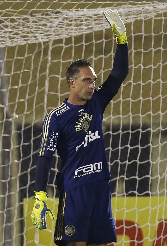 Cesar Greco/Ag.Palmeiras/Divulgação _ O goleiro Fernando Prass atuou de forma excepcional e foi essencial para a vitória do Verdão 