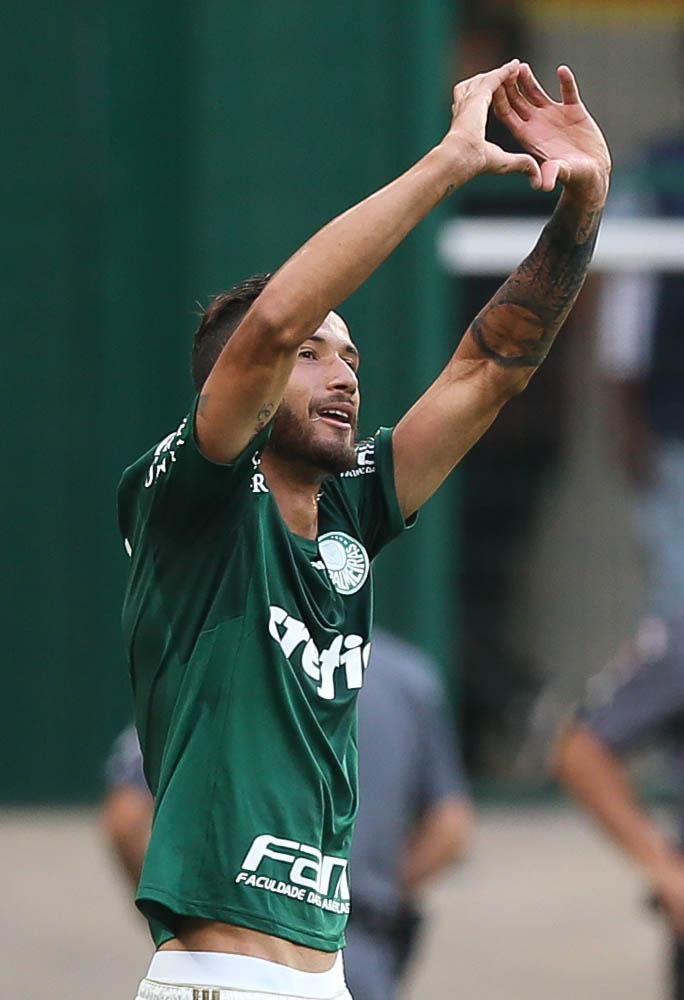 Cesar Greco/Ag. Palmeiras/Divulgação _ O atacante Leandro Pereira marcou o único gol da partida