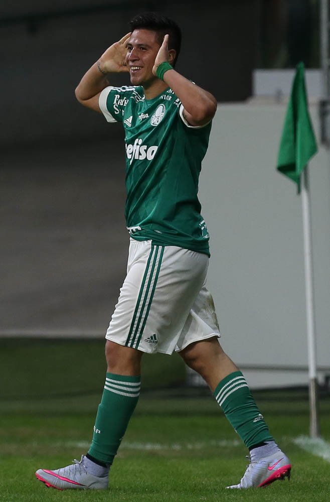 Cesar Greco/Ag.Palmeiras/Divulgação_Cristaldo voltou a marcar com a camisa do Palmeiras no Allianz Parque.