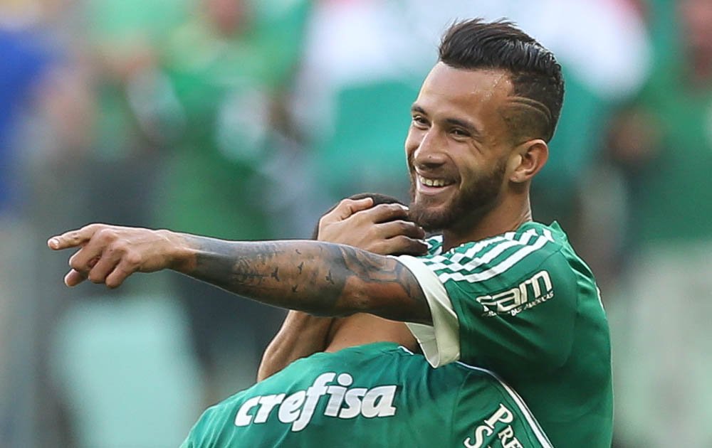 Cesar Greco/Ag. Palmeiras/Divulgação _ O atacante Leandro Pereira foi decisivo no clássico do último domingo (19), contra o Santos