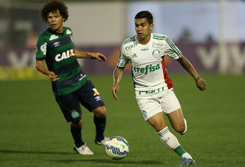 Cesar Greco/Ag. Palmeiras/Divulgação _ Dudu marcou o único gol do Palmeiras na partida