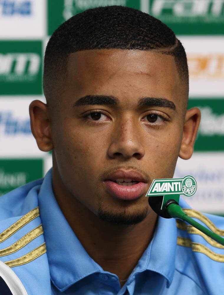 Cesar Greco/Ag. Palmeiras/Divulgação _ O atacante Gabriel Jesus concedeu entrevista coletiva na Academia de Futebol nesta terça-feira (20)