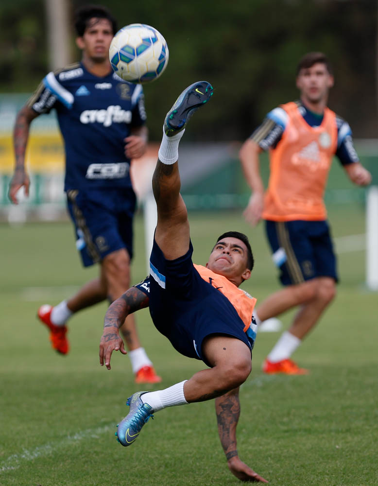 Cesar Greco/Ag.Palmeiras/Divulgação_Verdão realizou último treinamento antes de partir para 'retiro' em Atibaia-SP