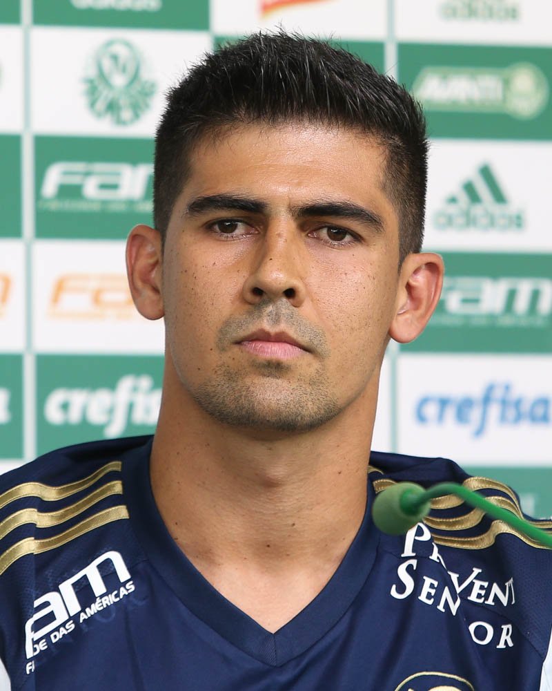 Cesar Greco/Ag.Palmeiras/Divulgação_Zagueiro Leandro Almeida concedeu entrevista coletiva na Academia de Futebol nesta terça (26)