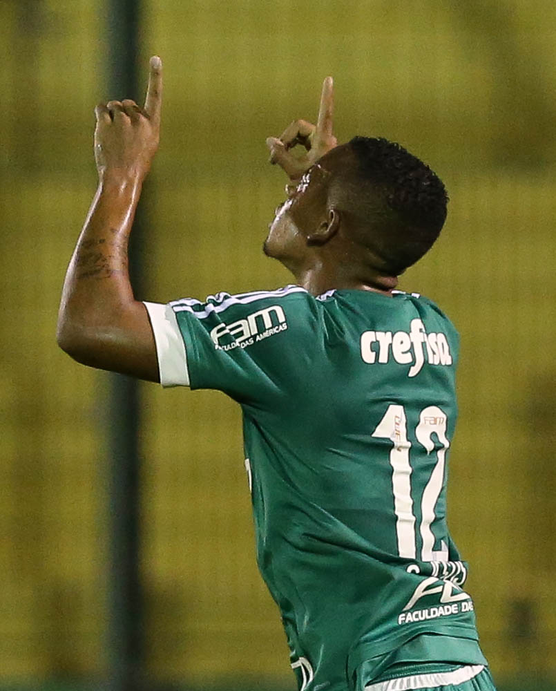 Cesar Greco/Ag.Palmeiras/Divulgação_Gabriel Jesus anotou segundo gol palestrino e foi destaque da partida