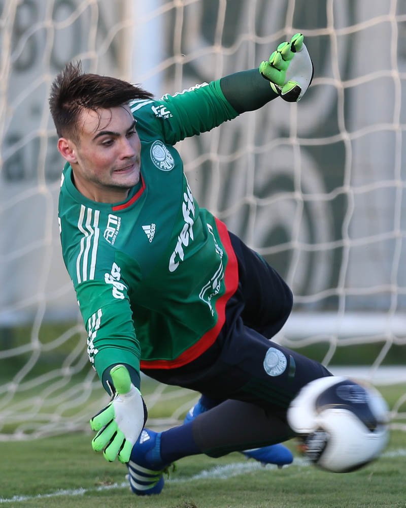 Cesar Greco/Ag.Palmeiras/Divulgação_Destaque da base palestrina, Daniel já treinou com goleiros da equipe principal