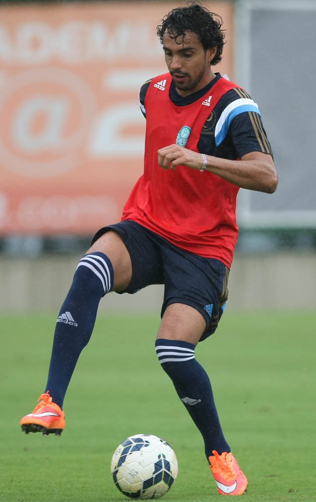 Cesar Greco/Ag. Palmeiras/Divulgação _ Diogo, completou na vitória por 1 a 0 sobre o Bahia (no domingo, 2) sua 30ª partida vestindo a camisa do Verdão