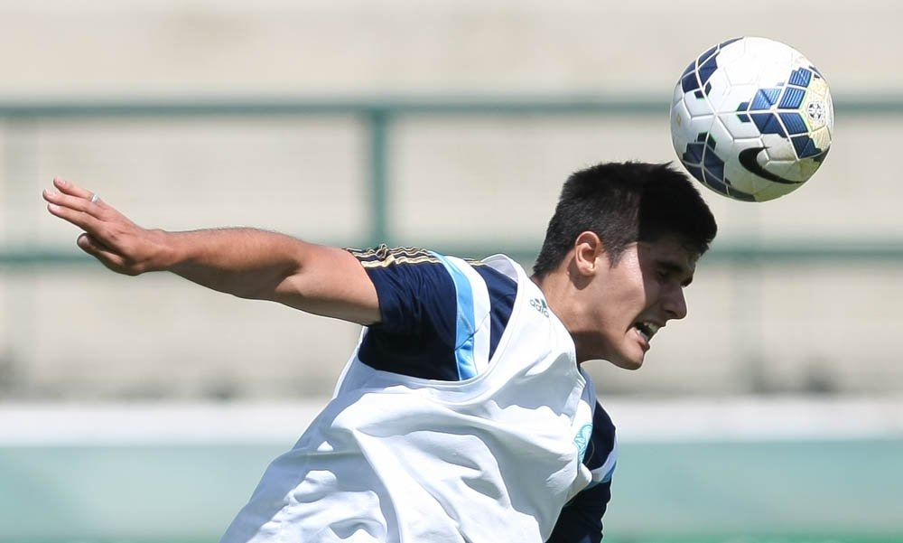 Cesar Greco/Ag. Palmeiras/Divulgação _ Recuperado de lesão, o zagueiro Thiago Martins treinou com o grupo nesta quarta