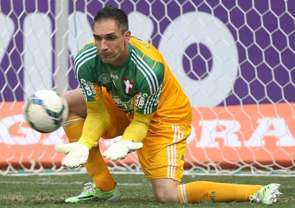 Cesar Greco/Ag. Palmeiras/Divulgação _ Prass lamentou o empate, mas expressou alívio com a permanência do Verdão na elite do Campeonato Brasileiro