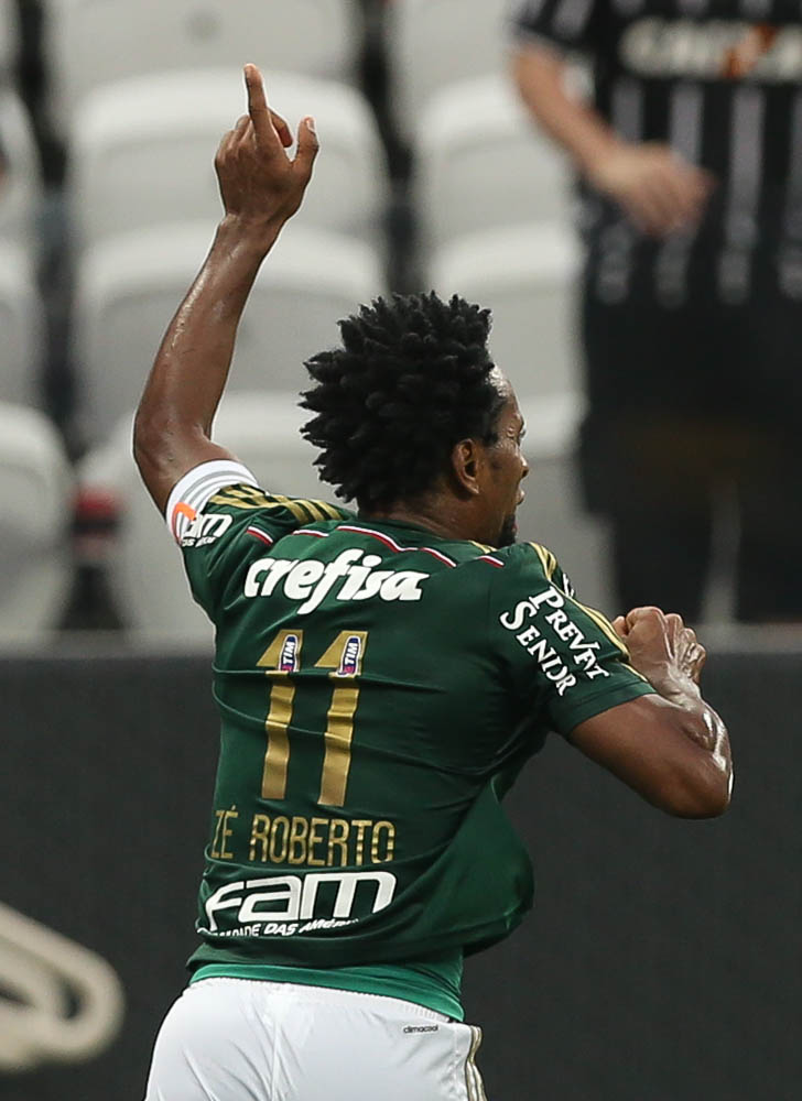 Cesar Greco/Ag. Palmeiras/Divulgação _ Zé comemora o gol que lhe rendeu a quebra da marca que durava três anos