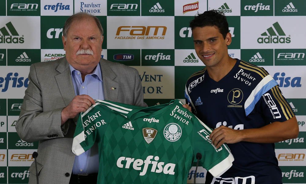 Cesar Greco/Ag. Palmeiras/Divulgação _ A apresentação de Jean foi realizada na FAM e contou com a presença do vice-presidente Victor Fruges