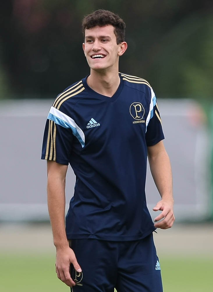 Cesar Greco/Ag. Palmeiras/Divulgação _ Nathan demonstrou emoção ao pisar no gramado da nova arena pela 1ª vez