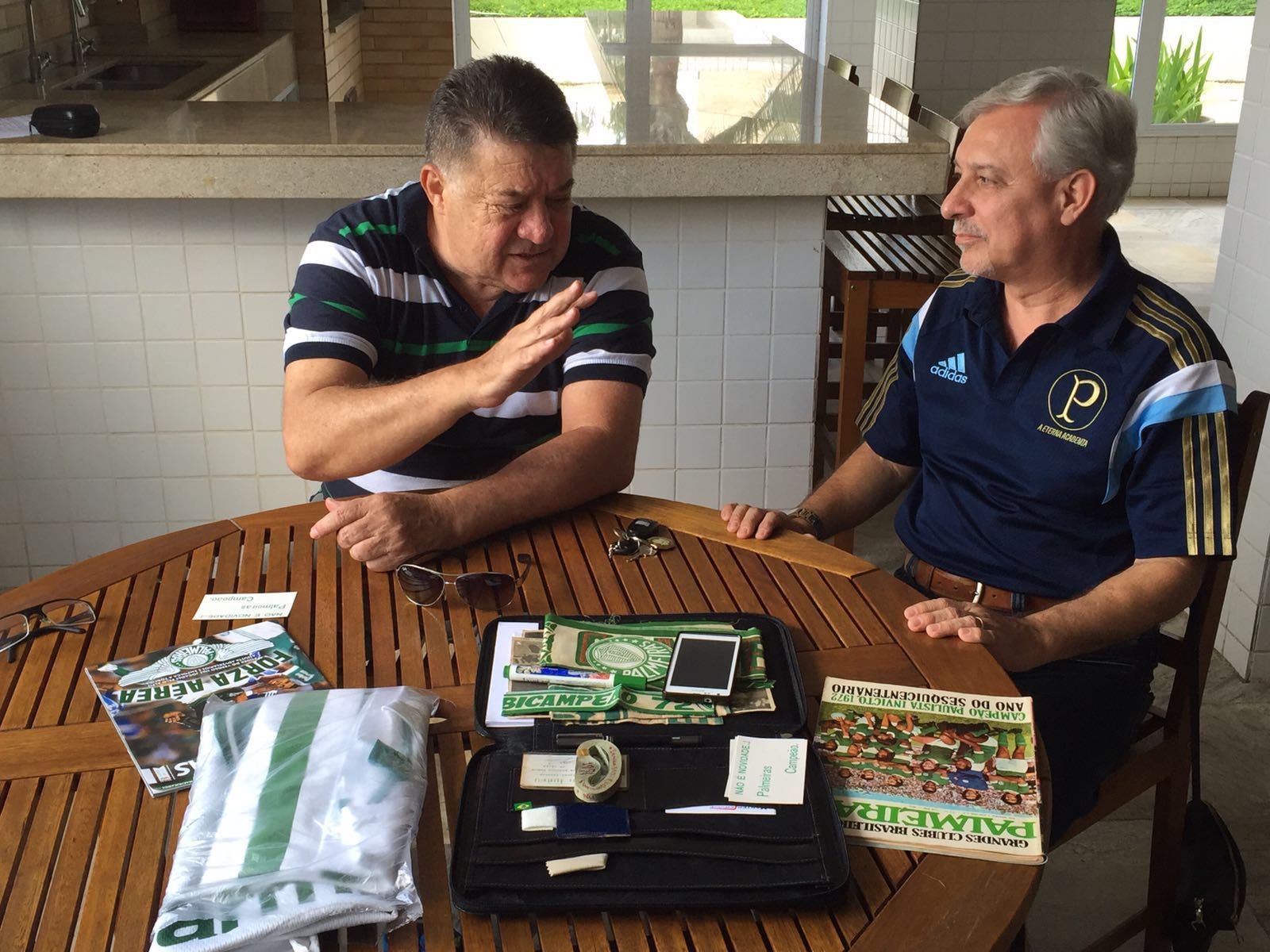 Divulgação_Miguel Izidoro teve encontro especial com Leivinha, meia e ídolo do Palmeiras na década de 1970