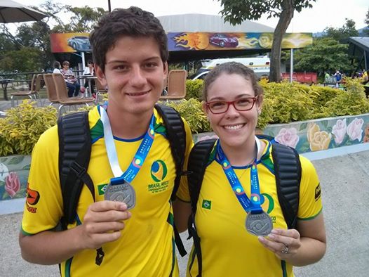 Crédito: Divulgação _ Marcus e a palmeirense Sarah conquistaram a medalha inédita para o Brasil