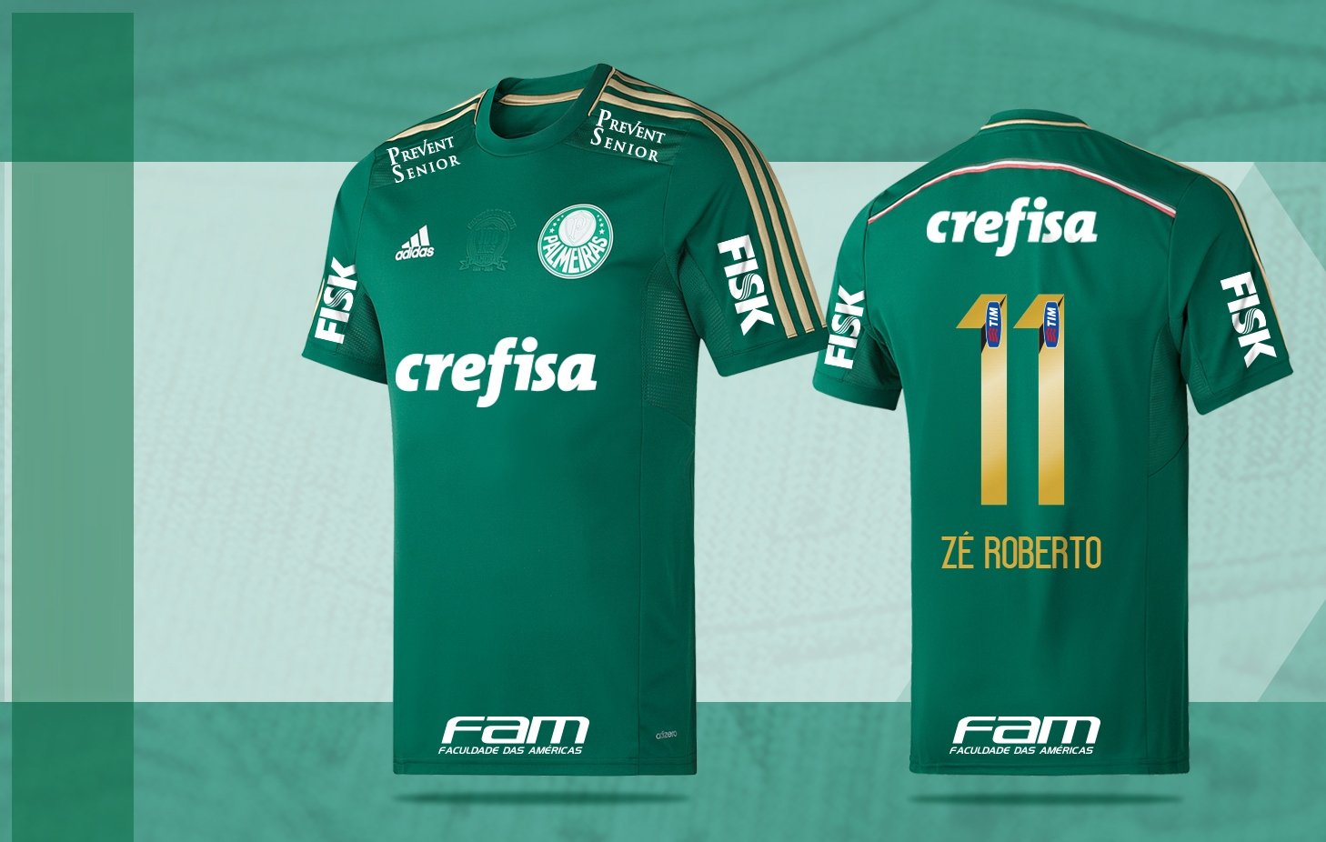 Cesar Greco;Ag.Palmeiras;Divulgação _ Camisa do Verdão com os novos patrocínios 