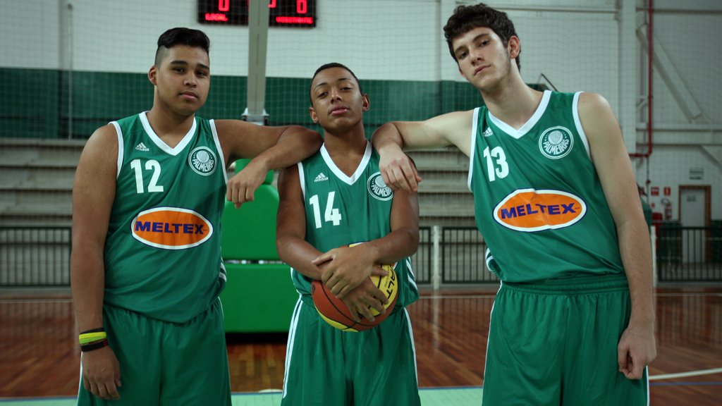 Fabio Menotti/Ag. Palmeiras/Divulgação _ Wayk, Yago e Andre foram Campeões Brasileiros pela Seleção Paulista Sub-15