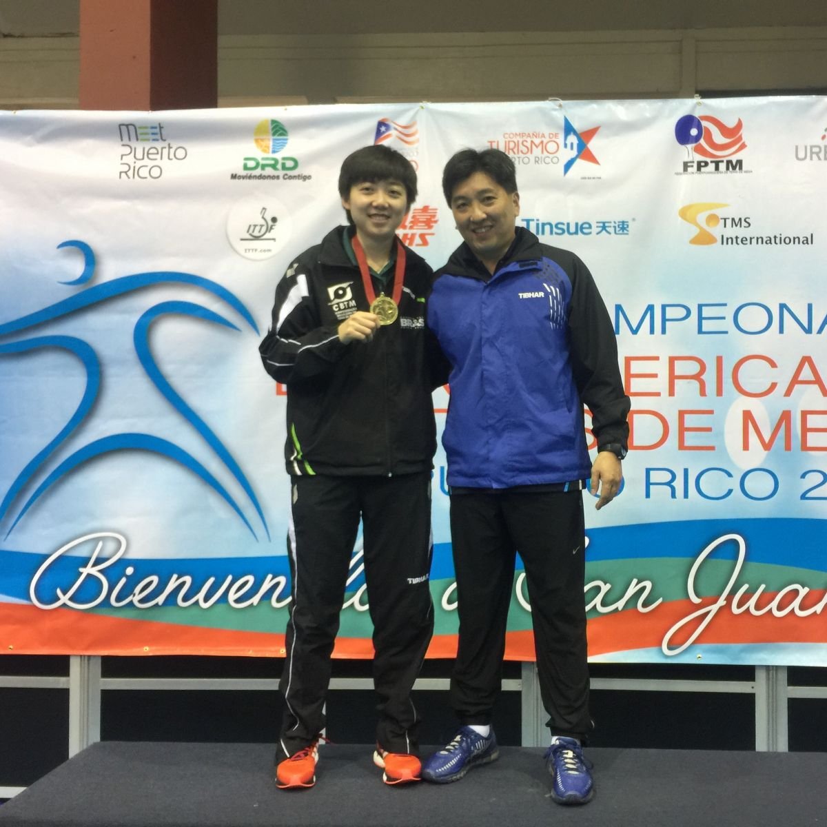 Divulgação _  Hugo Hoyama e Gui Lin foram campeões pela seleção brasileira em Porto Rico