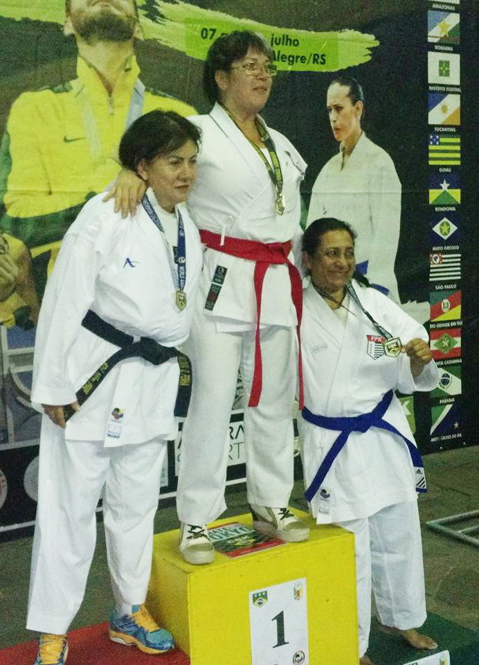 Divulgação_Sonia Maria ficou na terceira colocação na categoria 56 anos e acima (Shiai Kumite)