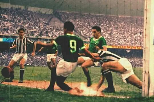 Momento do segundo gol do Palmeiras, marcado por Liminha