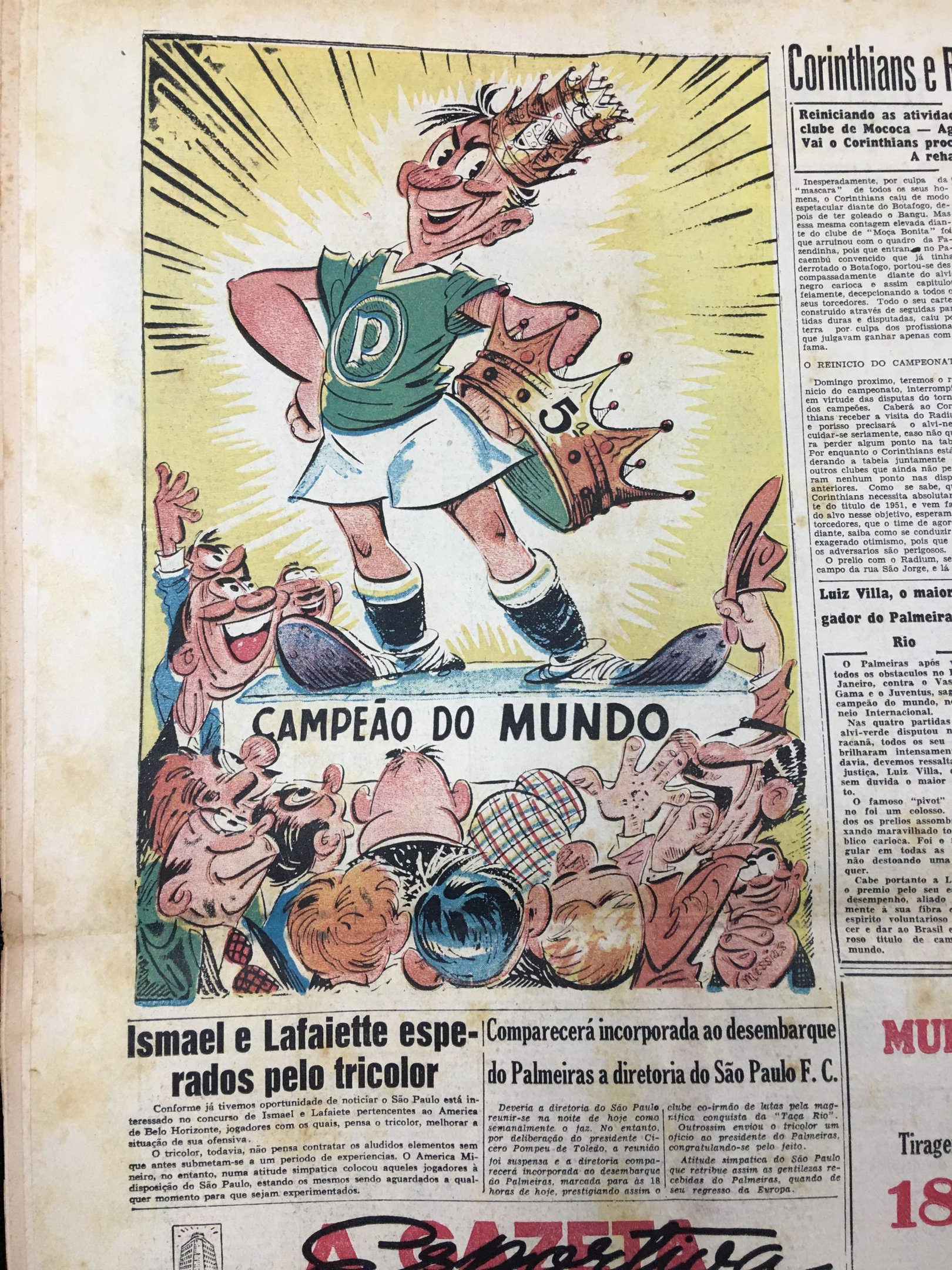 Página do jornal A Gazeta Esportiva
