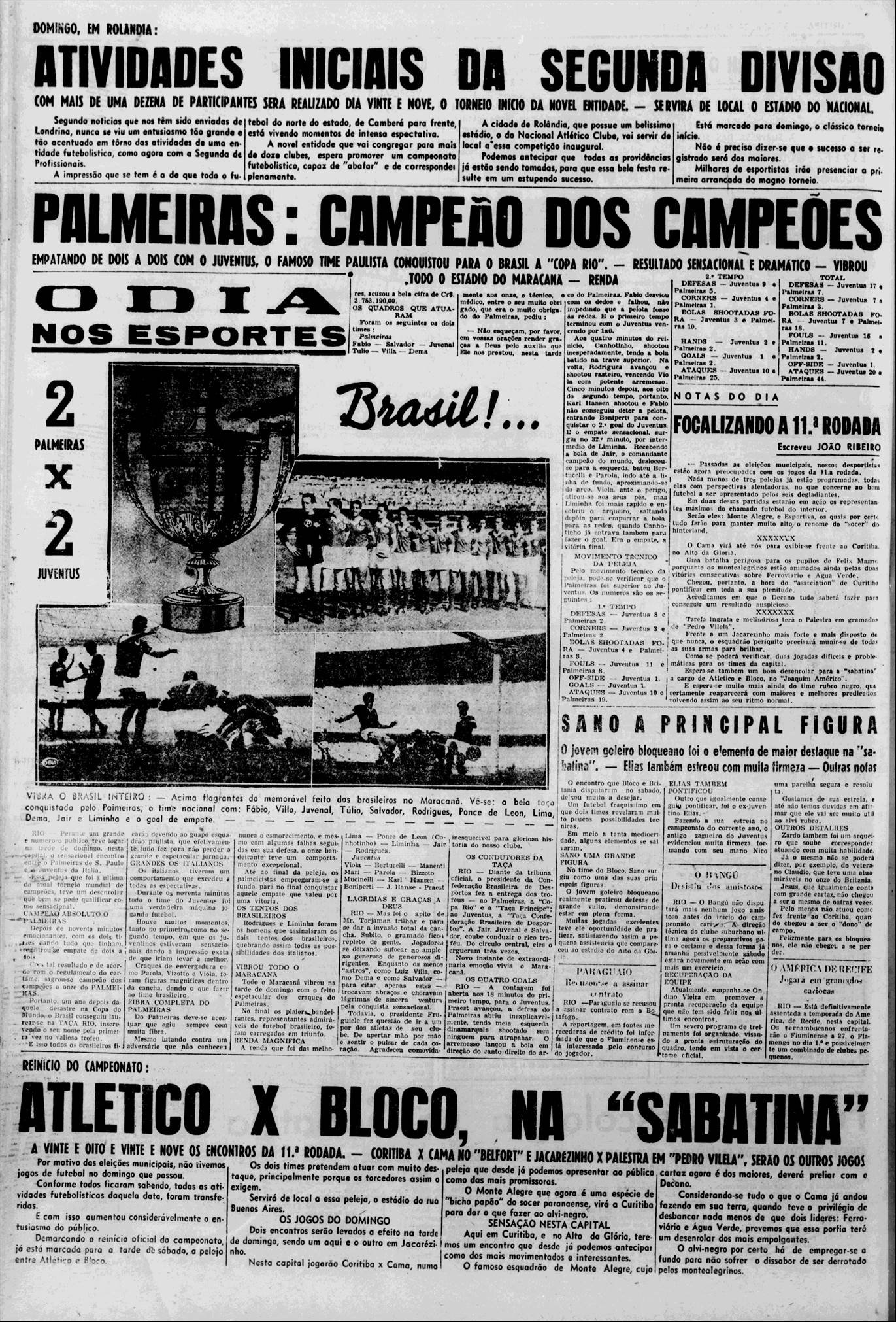 Página do jornal O Dia