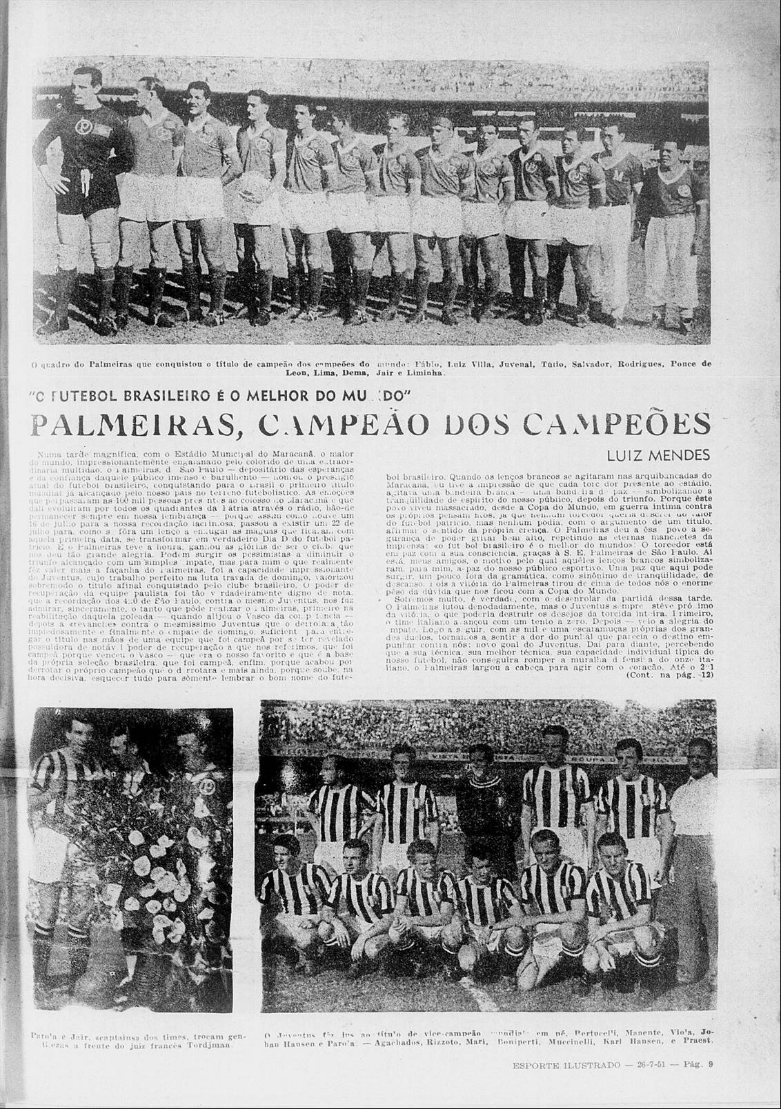 Página do jornal Sport Ilustrado