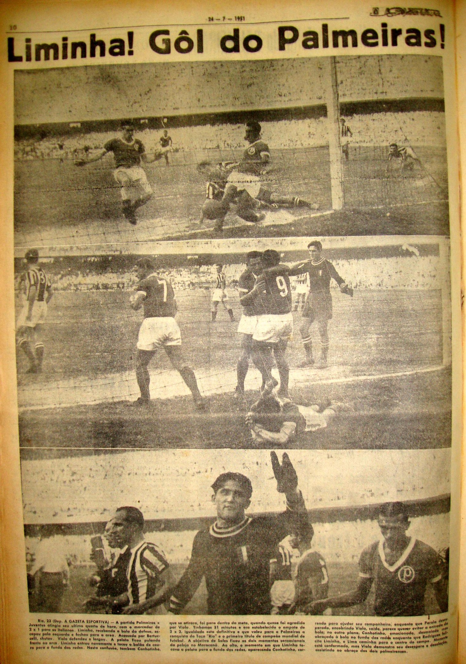 Quem foi o autor do gol do Mundial de 1951?, by Análise Verdão