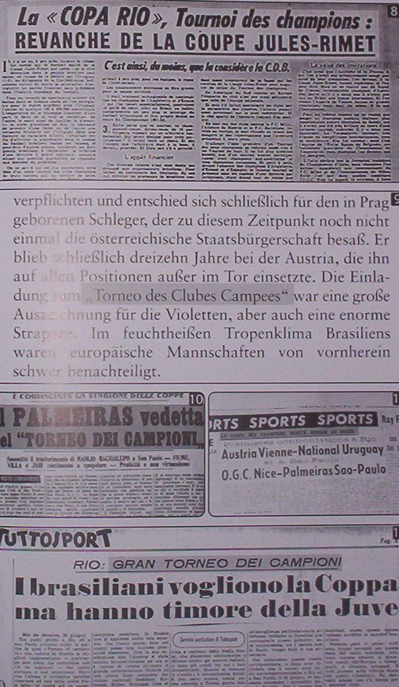 Jornais estrangeiros da época também citaram a conquista palmeirense