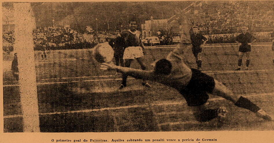 Aquiles, de pênalti, fez o primeiro gol do Palmeiras no Mundial Interclubes